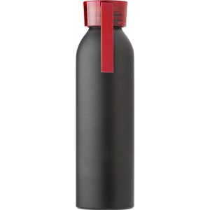 Alumnium palack, 650 ml, fekete/piros