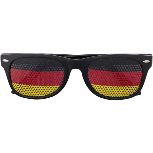 Napszemveg zszlval, fekete/piros