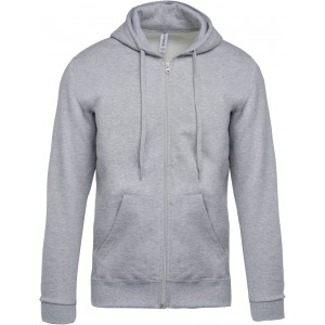 Kariban kapucnis, cipz�ras f�rfi pul�ver, Oxford Grey