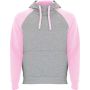 Roly Badet gyerek kapucnis pulver, Heather grey, Light pink