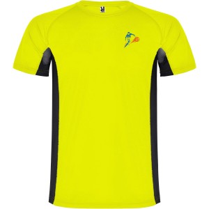 Shanghai rvid ujj gyerek sportpl, fluor yellow, solid black (T-shirt, pl, kevertszlas, mszlas)