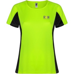 Shanghai rvid ujj ni sportpl, fluor green, solid black (T-shirt, pl, kevertszlas, mszlas)