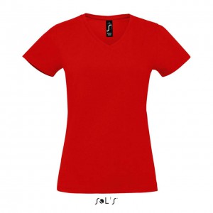 Sol's Imperial V-nyak ni pl, Red (T-shirt, pl, 90-100% pamut)